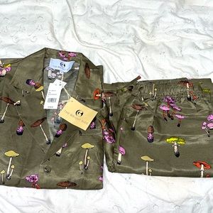 2 piece Linen Mushroom pajama set by The Bright Side